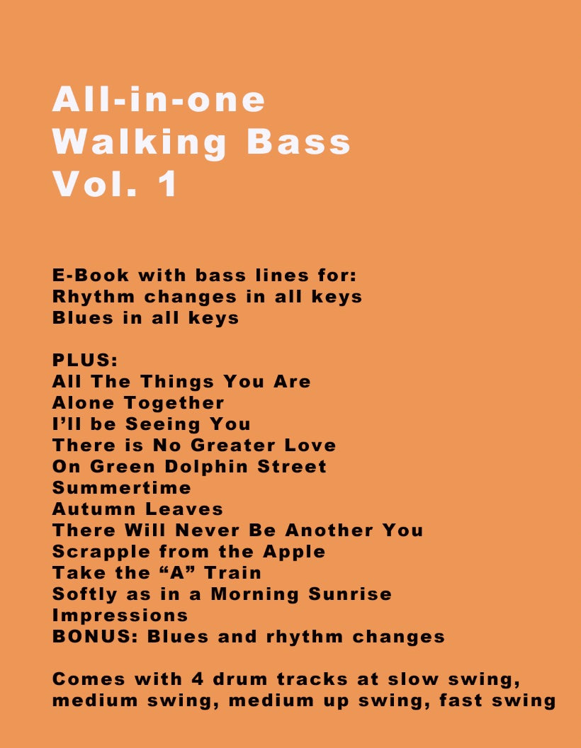 All in One Walking Bass Volume 1 E-Book